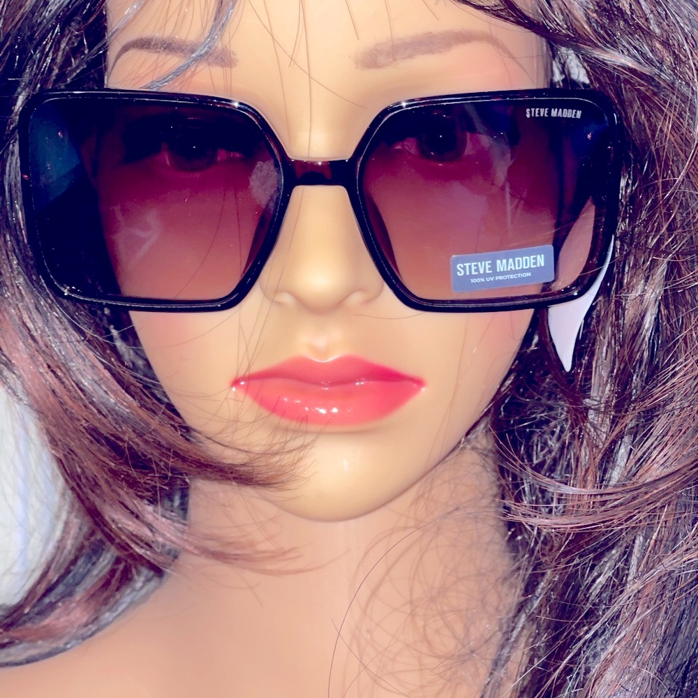 STEVE MADDEN Dark Tinted Square In Aleric Multi Sunglasses 100% UV Protection